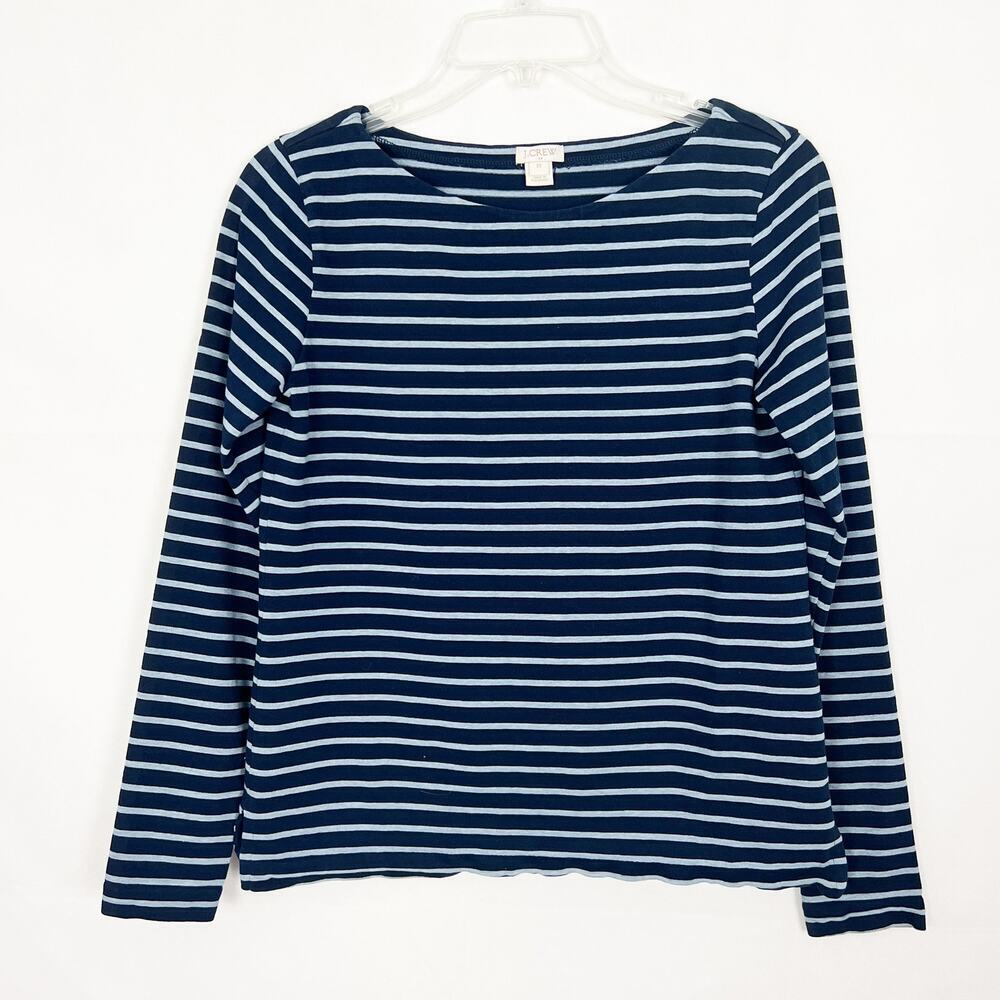 J. Crew 100% Cotton Striped Long Sleeve Top Size XS Workwear Casual